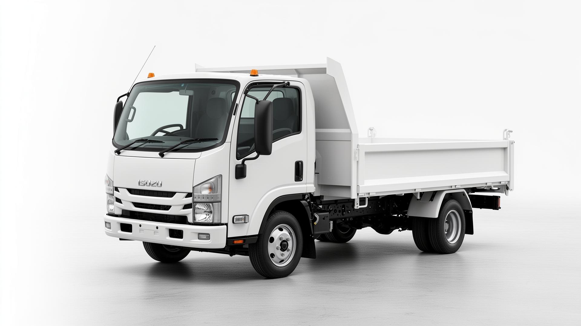 Clean white Urban Junk Removal tipping truck